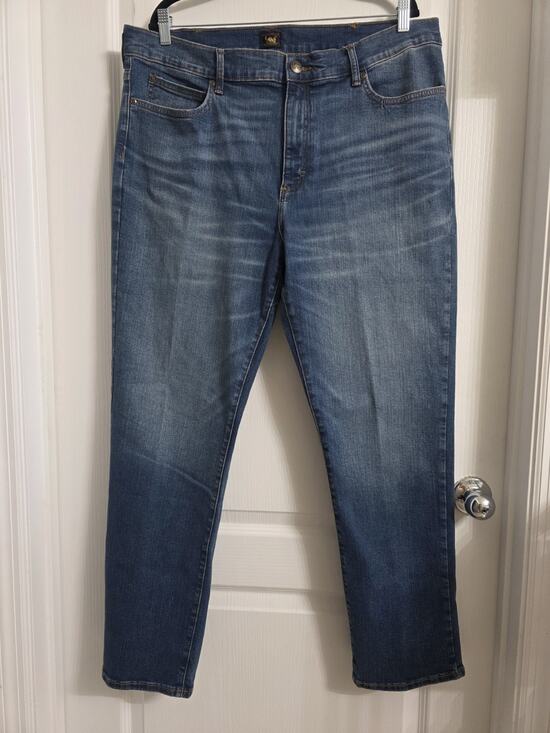 Lee Other - Lee Jeans Mens 40x30 Blue Denim Cotton Blend Straight Leg Casual. B3
